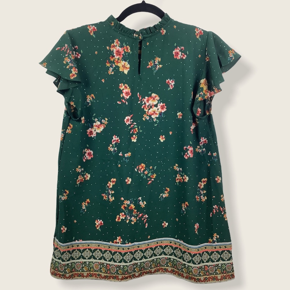 mine floral blouse size large - Picture 2 of 3